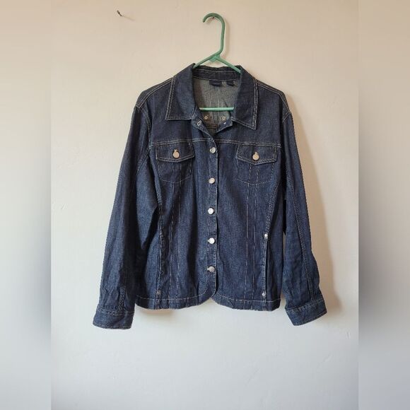 Westbound Denim Jean Jacket Dark Wash Trucker Americana Grunge 90s Western XL - Picture 5 of 10